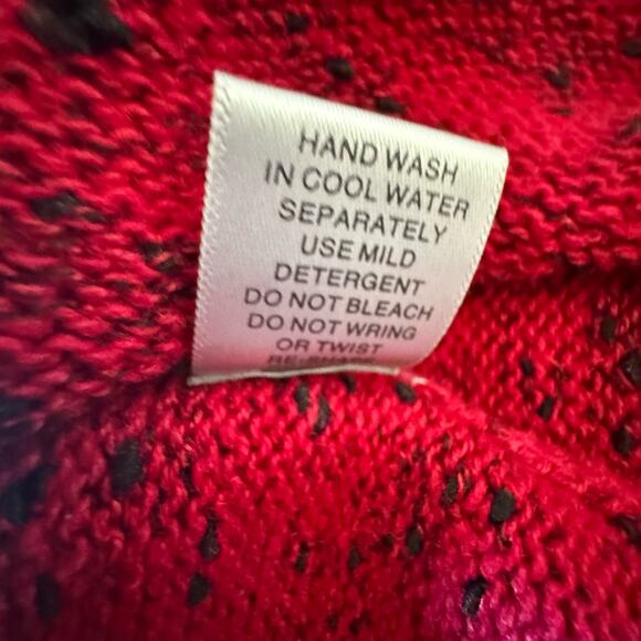 VTG Christopher & Banks Womens M Christmas Sweater Embroidered Trees Holiday - Picture 9 of 10